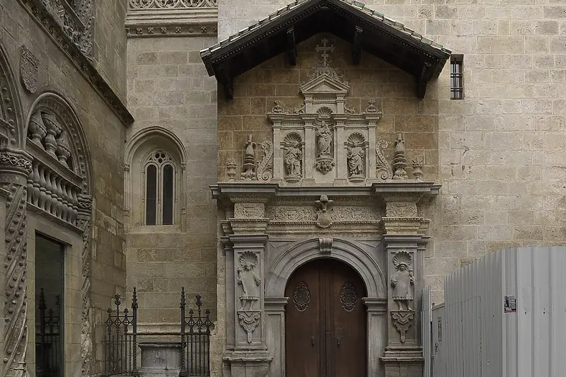 The Isabelline north doorway of the Royal Chapel