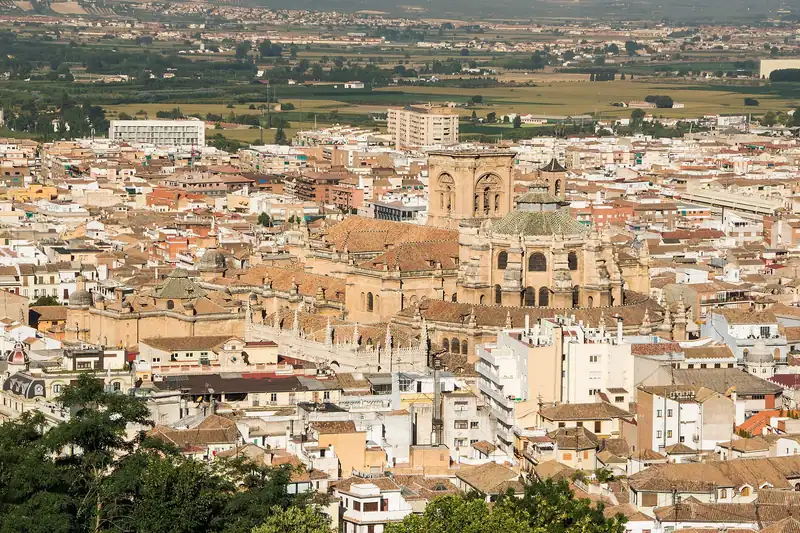 The Cathedral and Royal Chapel seen from the Alhambra